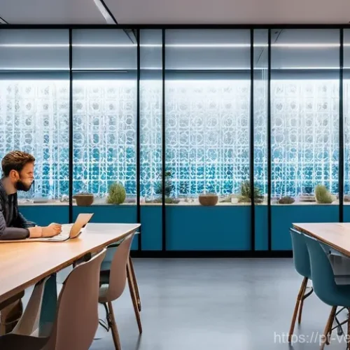 테크노피아 비판의 건설적 논의 - **AI Integration in a Vibrant Portuguese Workplace:**
    A bustling, modern office space in Lisbon,...