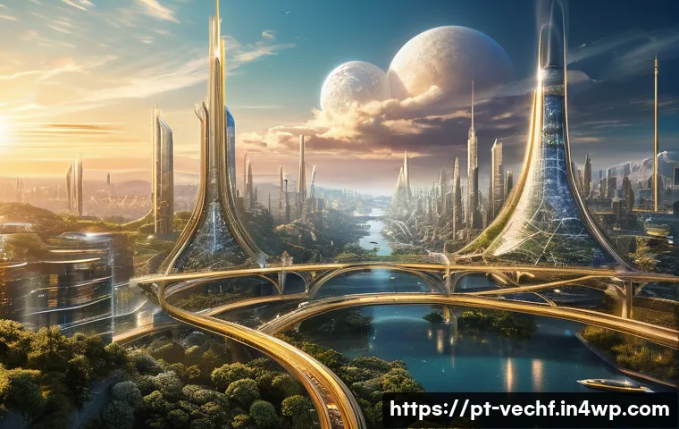 테크노피아와 디지털 민족주의 - **Prompt 1: The Dawn of Digital Utopia**
    An expansive, brightly lit digital landscape, illustrat...