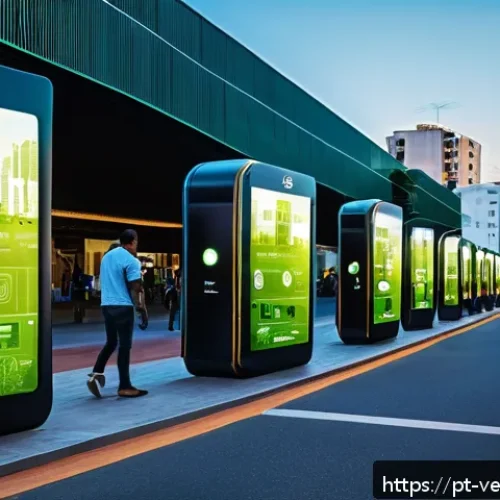 Home 31 테크노피아와 디스토피아의 차이점 - A futuristic urban scene in a vibrant Brazilian city, showcasing smart city technology with intercon...