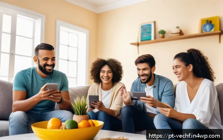 테크노피아 비판에서의 사고 실험 - A diverse group of Brazilian people engaging in a warm virtual video call on modern digital devices ...